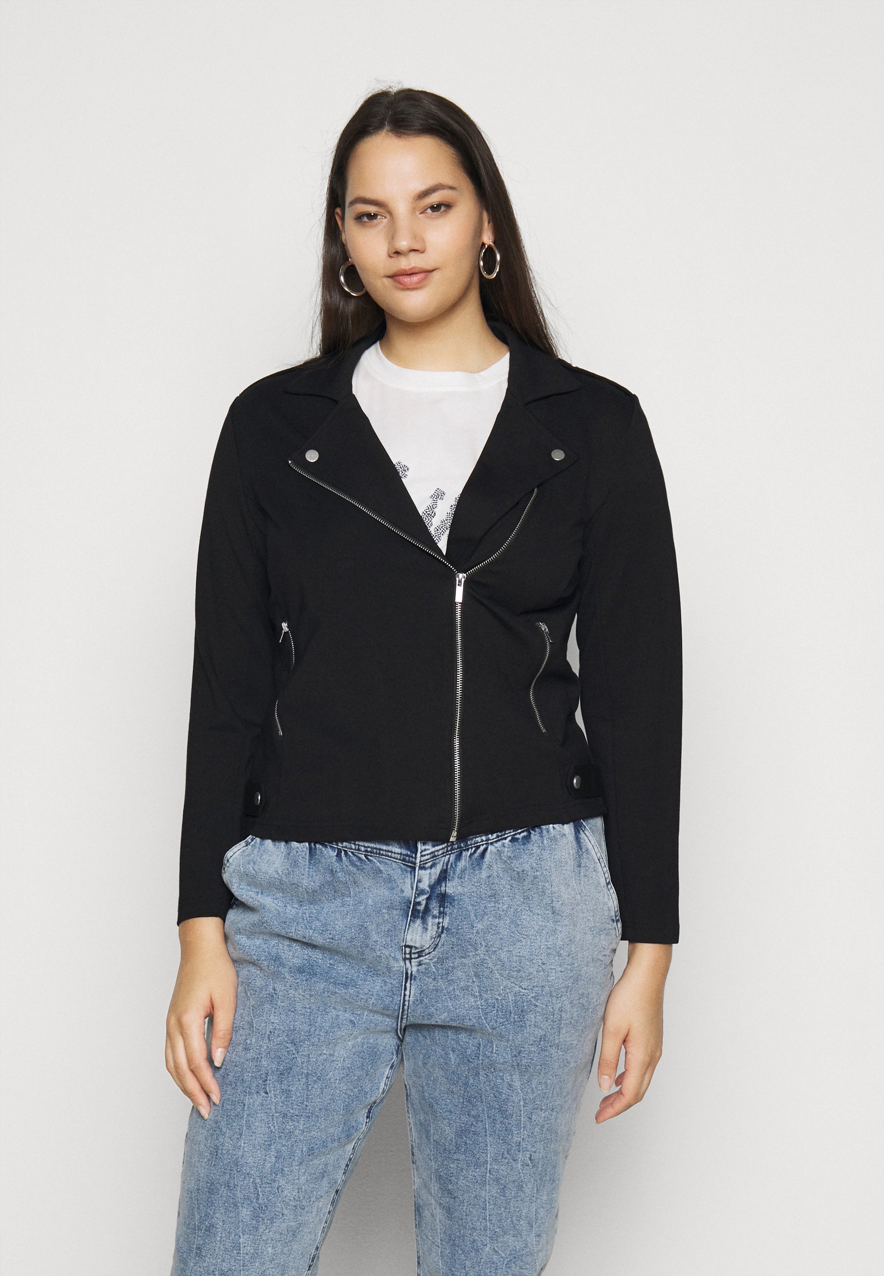 Veste Jean Femme ONLY Carmakoma – Coupe Curvy | Poches Poitrine à Rabat | Manches Boutonnées | Tissu Stretch - 5