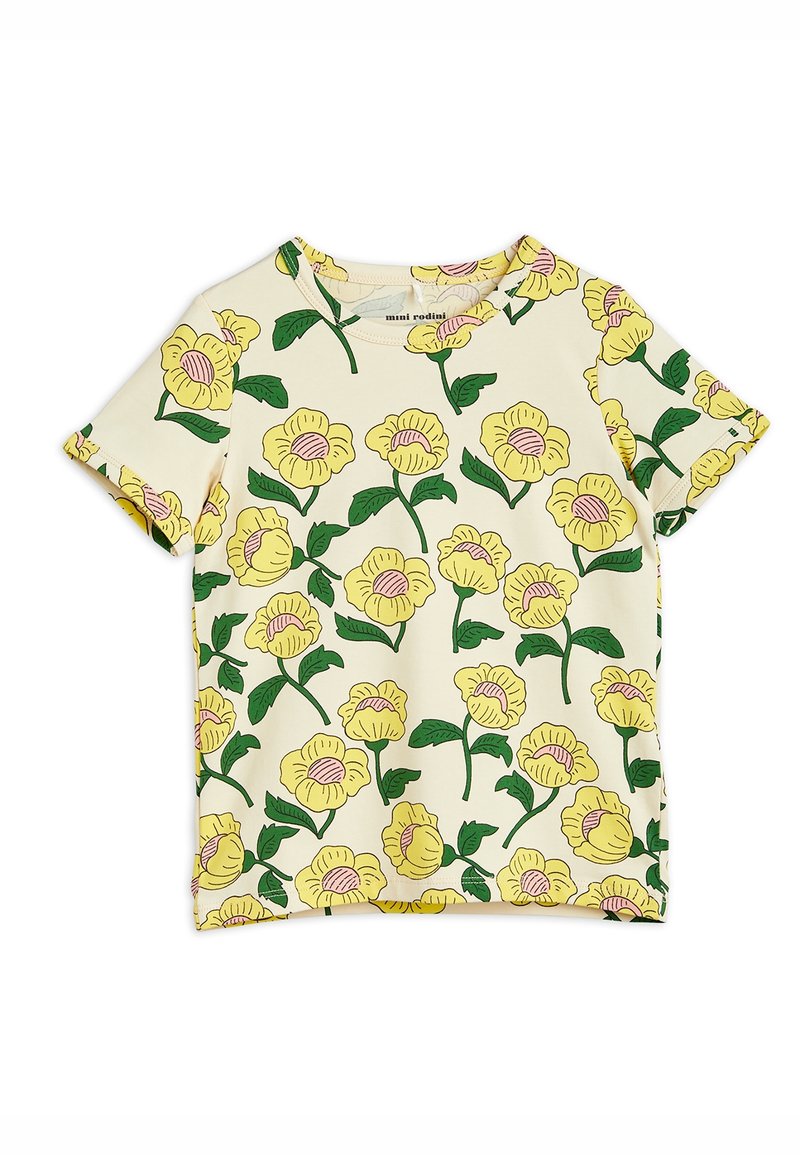 Mini Rodini FLOWERS TEE UNISEX - Triko s potiskem - yellow
