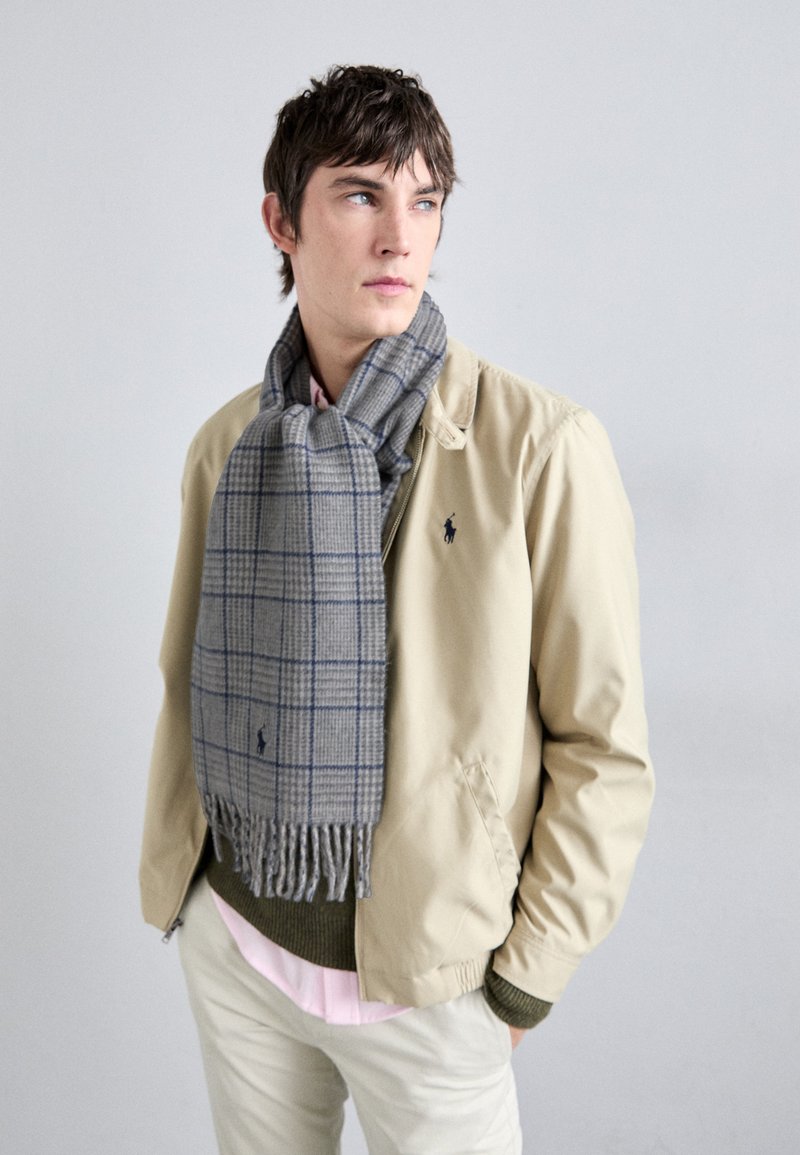 Polo Ralph Lauren REVERSIBLE PLAID WOOL BLEND SCARF - Κασκόλ - grey multi
