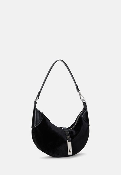 Polo Ralph Lauren POLO ID VELVET LEATHER MINI SHOULDER BAG - Rokassoma - black