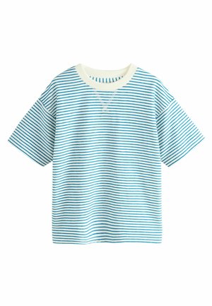 Next REGULAR FIT - SHORT SLEEVE 3 PACK - Tričko s potlačou - blue tan stripe