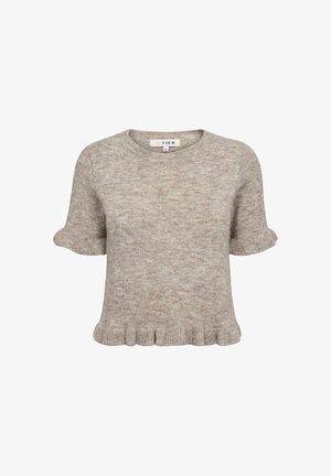 A-VIEW, LANDY KNIT BLOUSE - T-shirts print - sand