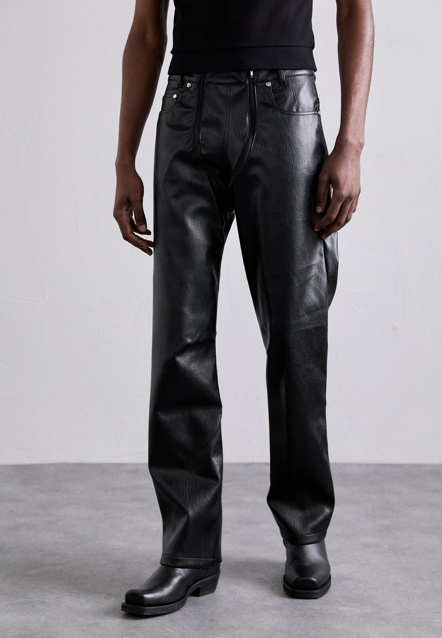 GmbH TROUSERS WITH DOUBLE ZIP - Trousers - black - Zalando.co.uk