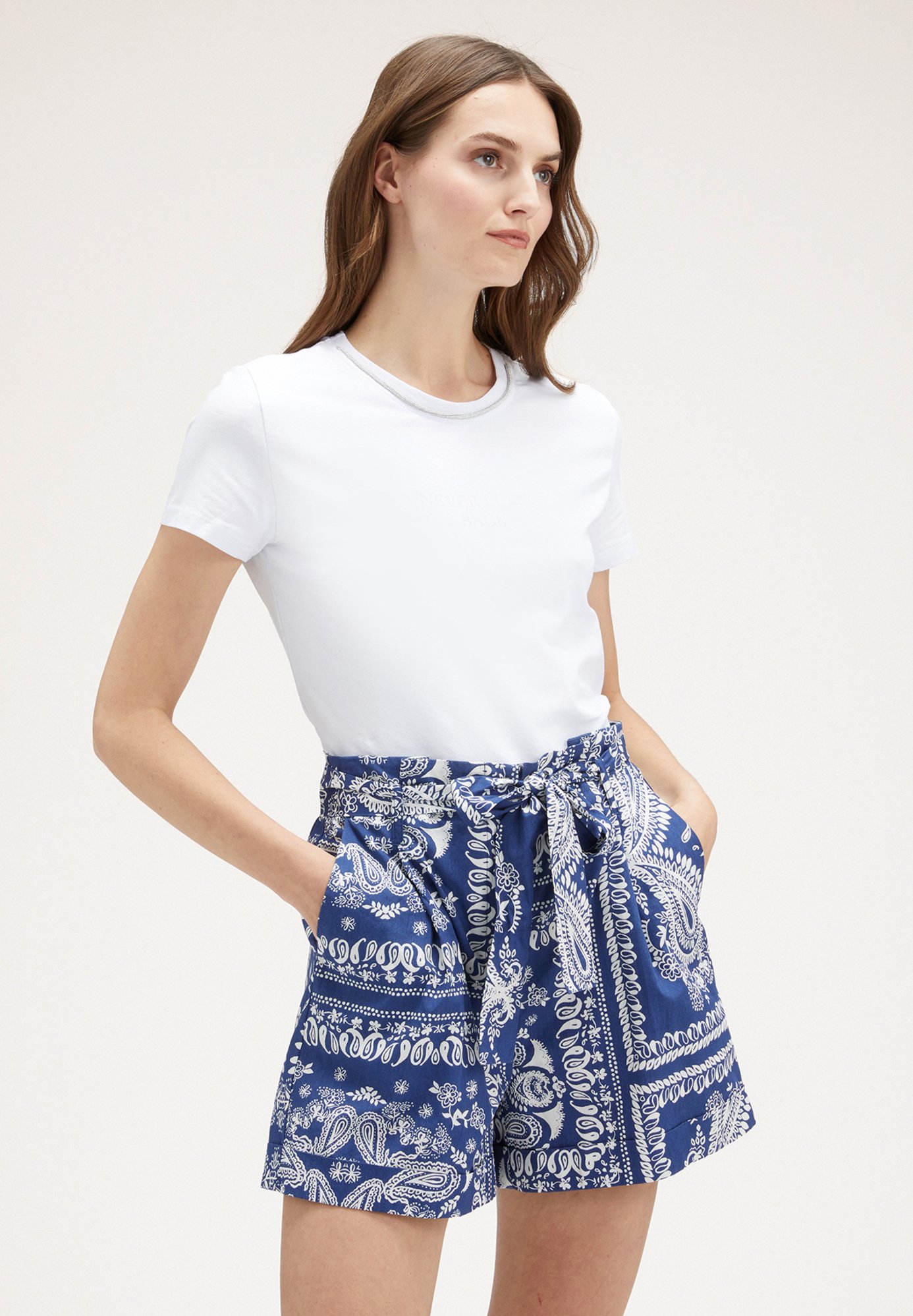 T-shirt aspect crash pour femmes en Blanc - GERDA