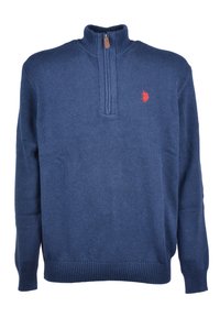 U.S. Polo Assn. HALF ZIP TROYER - Pulover - jeans blue
