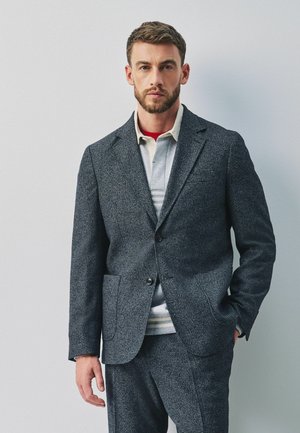 Next, TAILORED FIT PUPPYTOOTH BOUCLE TEXTURED SUIT JACKET - Sakko - navy