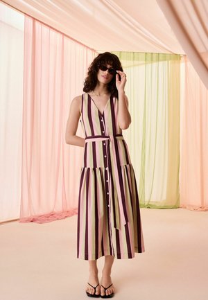 Cath Kidston, Blusenkleid - pink green stripe