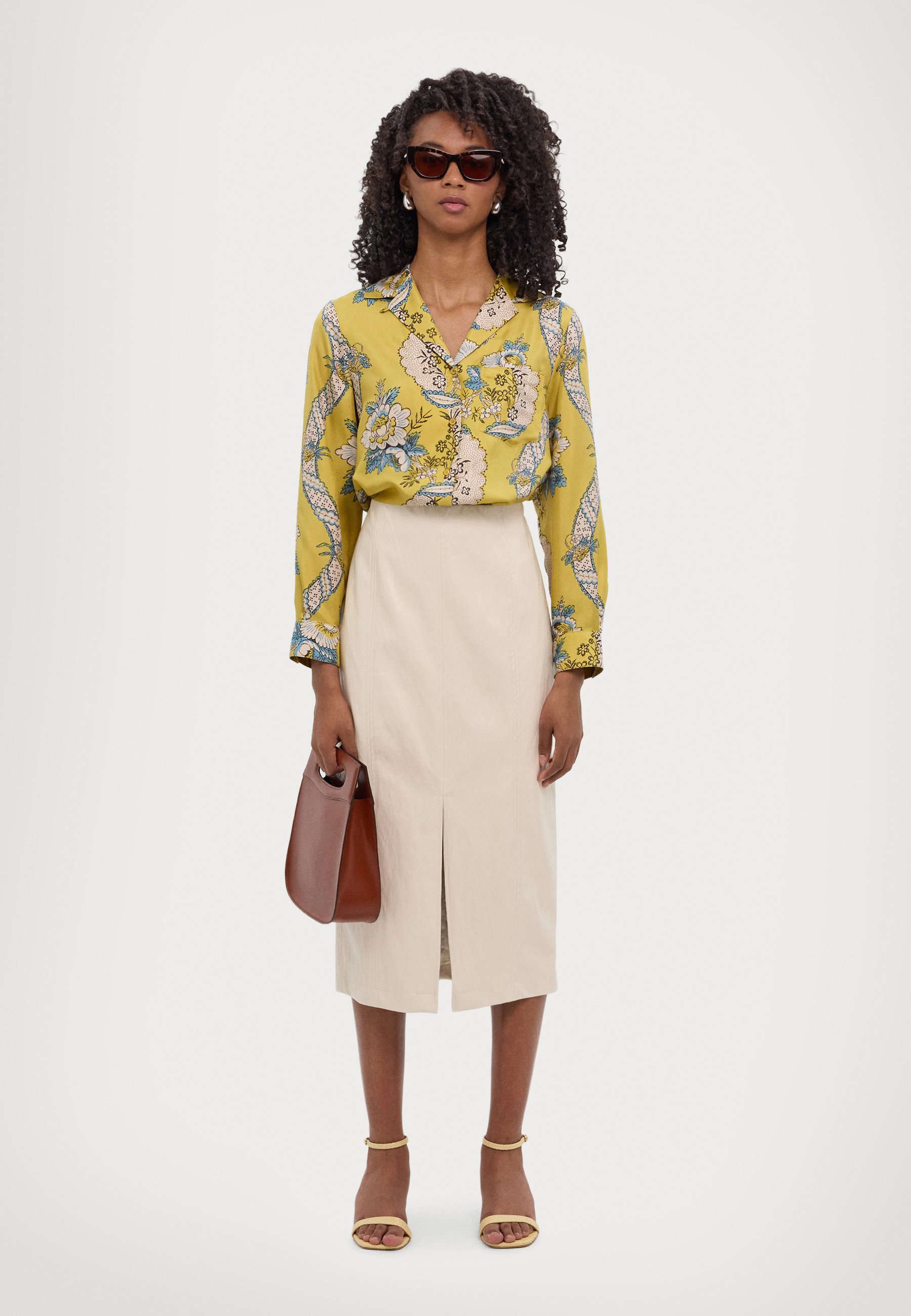 売れ筋商品|||マレーラ シャツ レディース トップス SEDILE - Button-down blouse - azzurro Women's Shirts & Blouses: Silk, Cotton, Patterned | Marella
