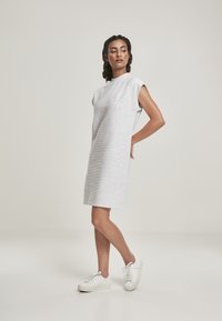 Urban Classics LADIES NAPS TERRY EXTENDED SHOULDER DRESS - Vardagsklänning - light grey