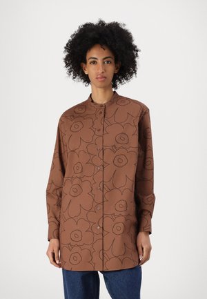 ROHKEA PIIRTO UNIKKO SHIRT - Bluza s gumbima - dark brown/black
