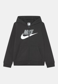 Nike Sportswear CLUB UNISEX - Tröja med dragkedja - black/white/smoke grey
