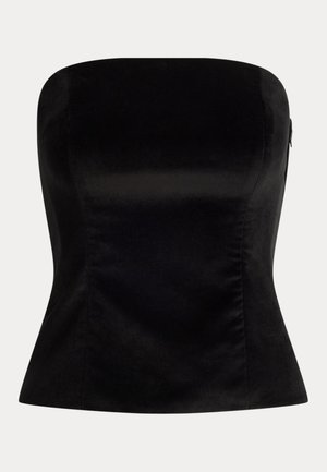 Lauren Ralph Lauren, STRETCH VELVET BUSTIER - Haut - black