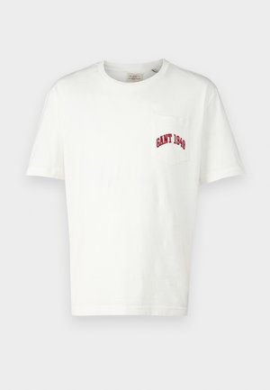 GANT 75TH ANNIVERSARY CAPSULE - POCKET GRAPHIC TSHIRT - T-shirt basic - eggshell