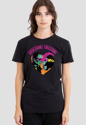 Universal Studios, UNIVERSAL MONSTERS VALENTINE'S DAY GRUESOME TWOSOME - Print T-shirt - black