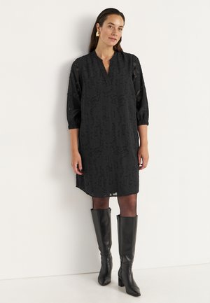 JACQUARD WEAVE - Vapaa-ajan mekko - black