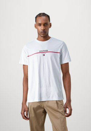 Tommy Hilfiger STRIPE TEE - T-shirt con stampa - white