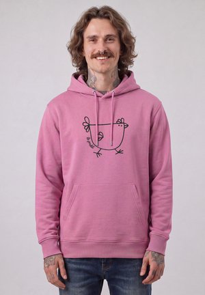 watapparel, LE POULET - DAS HUHN UNISEX - Hoodie - bubble pink