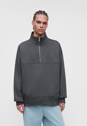 Calvin Klein Jeans, RELAXED GRAPHIC LOGO QUARTER ZIP - Суитшърт - volcanic ash
