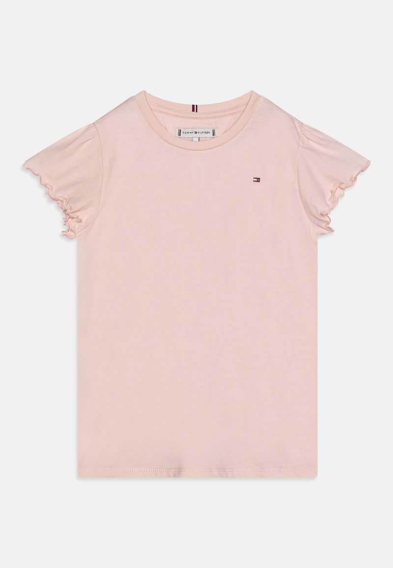 Tommy Hilfiger ESSENTIAL RUFFLE SLEEVE - Pamata T-krekls - whimsy pink