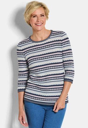IN RINGEL-OPTIK - Pullover - navy patterned