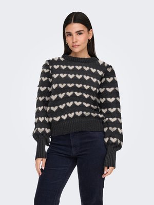 JDY Knitted JDYSIGRID Knitted - Pullover - dark grey melange
