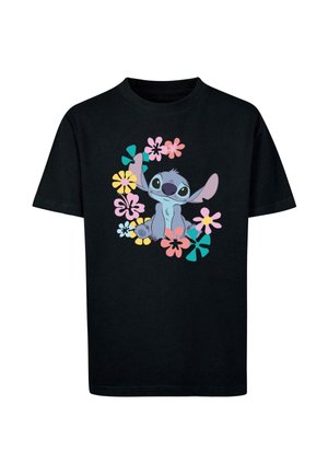 LILO AND STITCH - CIRCLE   - Print T-shirt - black