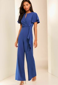 Lipsy FLUTTER SLEEVE TIE SIDE WIDE LEG - Kombinezons - blue
