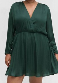 Mango Vestido informal - dark green