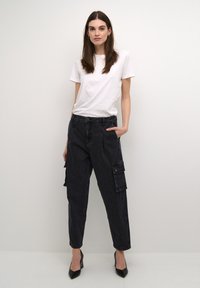 Kaffe GLORIA  - Laisvo kirpimo džinsai - dark grey denim