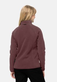 Jack Wolfskin MOONRISE FULL ZIP W - Giacca in pile - dark maroon