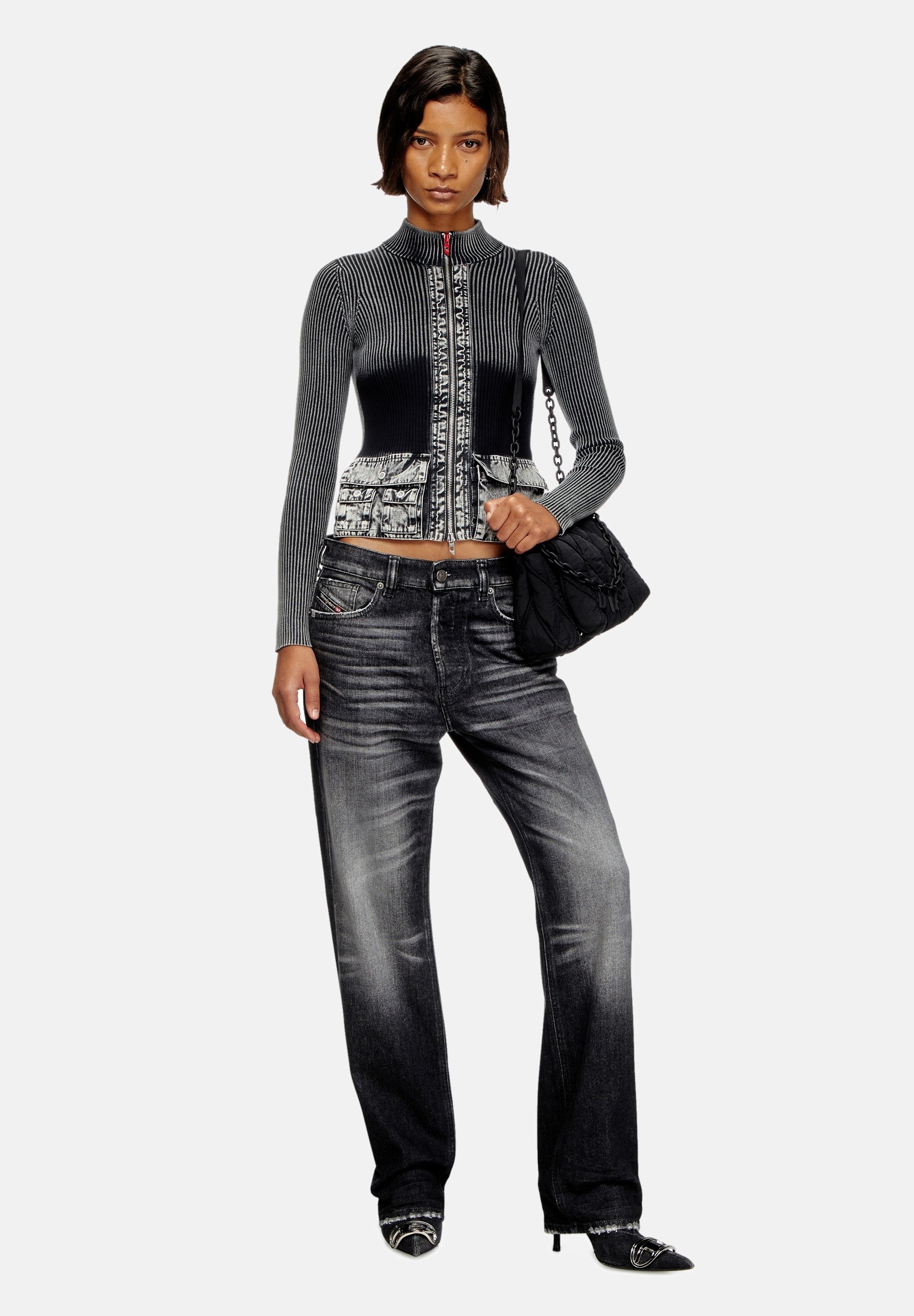 Diesel - Jeansy Straight Leg/czarny denim - Zalando.pl