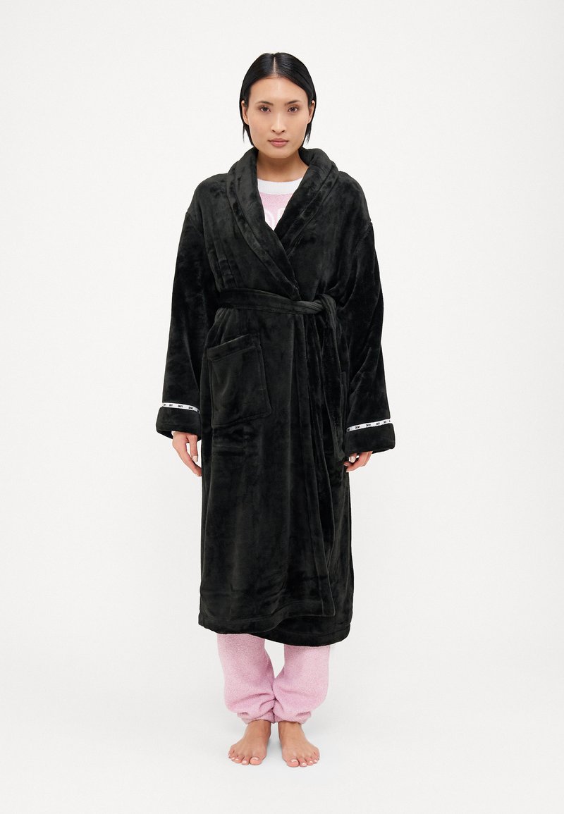 DKNY Intimates FOLDED ROBE - Badjas - black/zwart - Zalando.nl