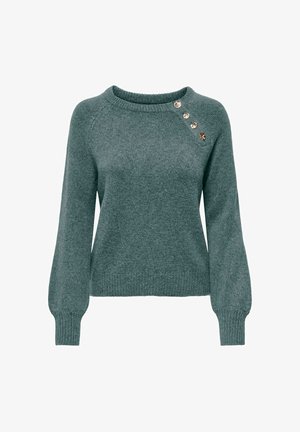 ONLY, ONLEMMA LIFE LS BUTTON ONECK KNT NOOS - Pullover - balsam green