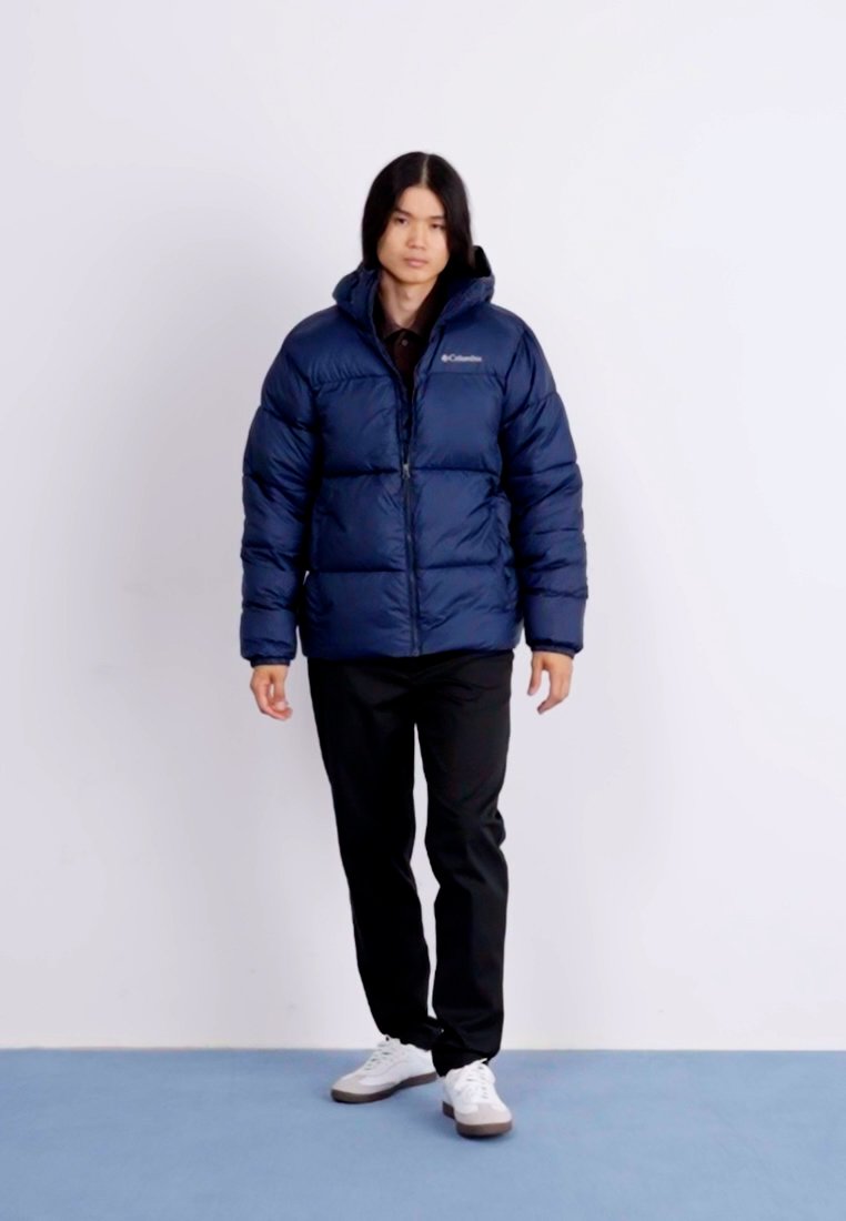 つ*か様 columbia hooded puffer jacket navy Columbia PUFFECT HOODED JACKET - Winter jacket - collegiate navy