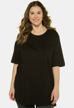 Ulla Popken SHORTSLEEVE TEE - Basic T-shirt - schwarz