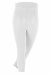 Witte leggings van rekbaar materiaal, met een gladde textuur, een full-length ontwerp en een elastische tailleband voor comfort.