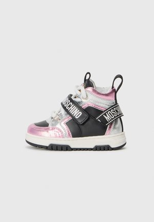 UNISEX - Zapatillas altas - black/pink/silver-coloured/white