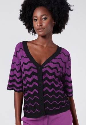 4funkyflavours IN THE EVENING - Strickjacke - dark purple