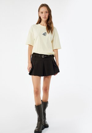 T-shirt med print - yellow