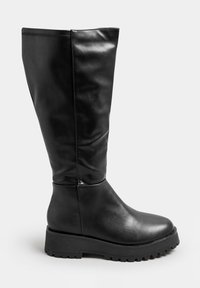 Yours Clothing CHUNKY IN WIDE FIT EXTRA - Platåstövlar - black