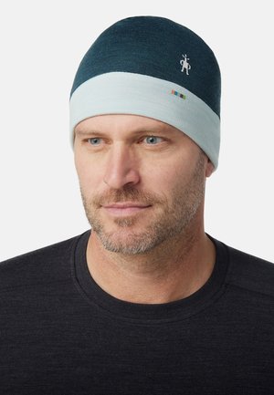 THERMAL MERINO REVERSIBLE CUFFED BEANIE - Beanie - twilight blue heather