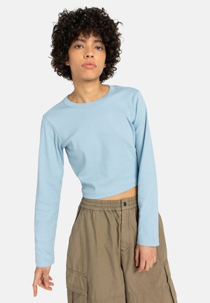 ICON CROP - Long sleeved top - blue