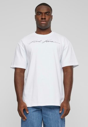 AUTOGRAPH HEAVY BOXY - Camiseta estampada - white