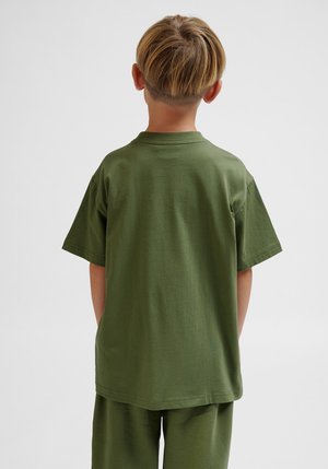 Hummel CLEAN S/S - T-shirts basic - olivine