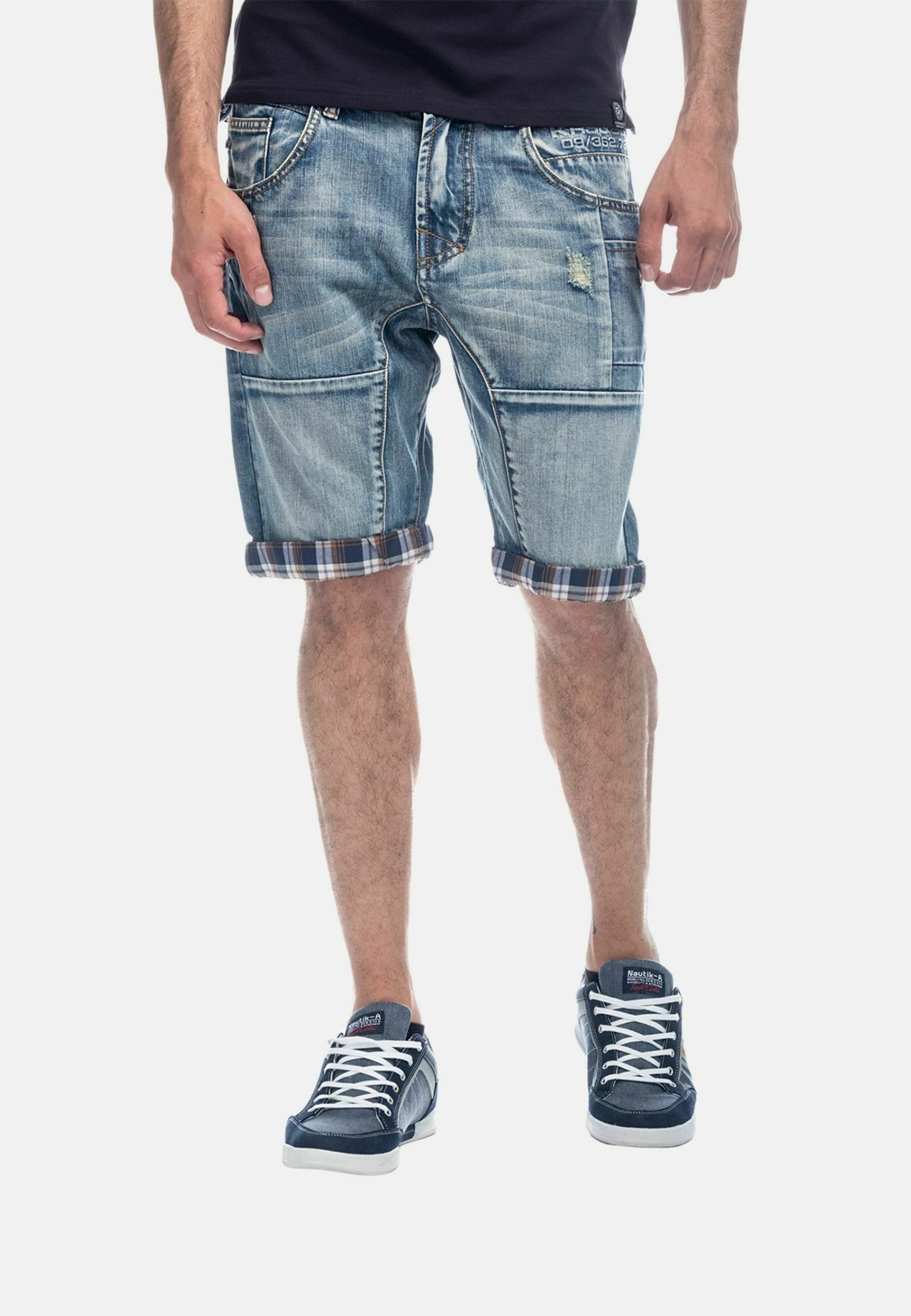 Cipo &ap; Baxx Pantalon En Jean Pour Hoe - Style Usé - Rayé - Taille