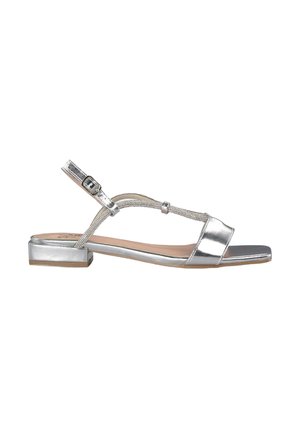 Alma Blue PLANA PUNTERA Y CIERRE CON HEBILLA - Sandals - plateado