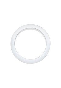 Klar cirkulær spejl med en slank, reflekterende overflade og glatte kanter. Ingen synlig hardware, der fremhæver et simpelt, minimalistisk design.