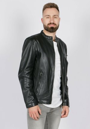 Freaky Nation EASY JIM - Leather jacket - black