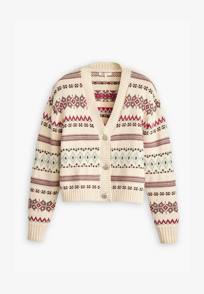 GALA FAIRISLE CARDIGAN - Gilet - hayley/fair isle white swan