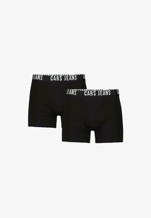 Zwarte boxer shorts van katoen, met een elastische tailleband met het logo "CARS JEANS". Eenvoudig, strak ontwerp zonder patronen.